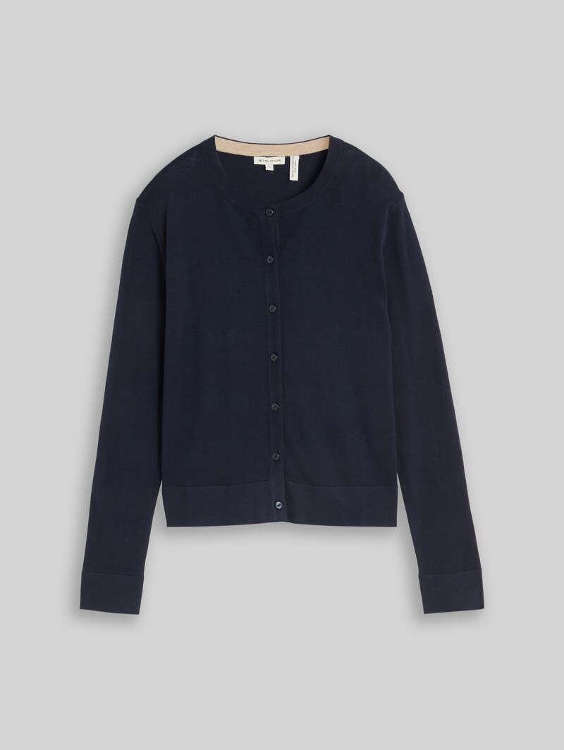 Tom Tailor Cardigan mit Seidenanteil - Sky Captain Blue