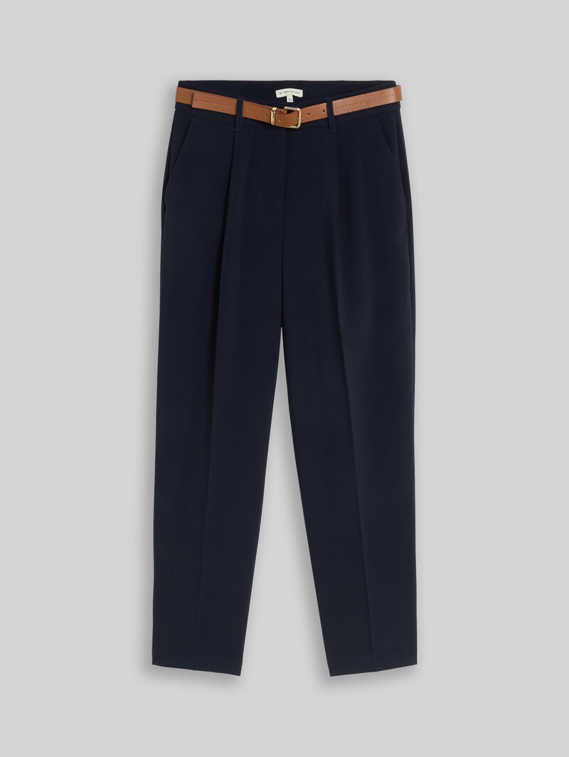 Tom Tailor Loose Fit Barrel Hose mit Gürtel - Sky Captain Blue