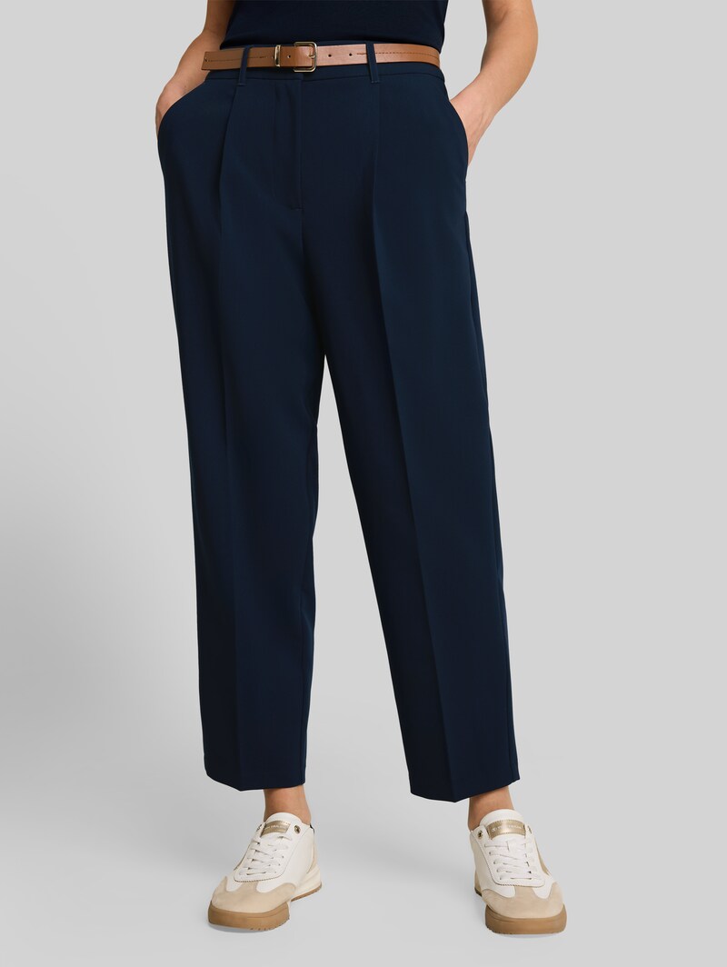 Tom Tailor Loose Fit Barrel Hose mit Gürtel - Sky Captain Blue