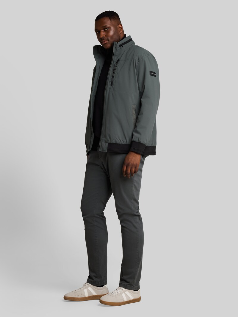 Tom Tailor Plus Size - Blouson Jacke mit verstaubarer Kapuze - Darkest Olive