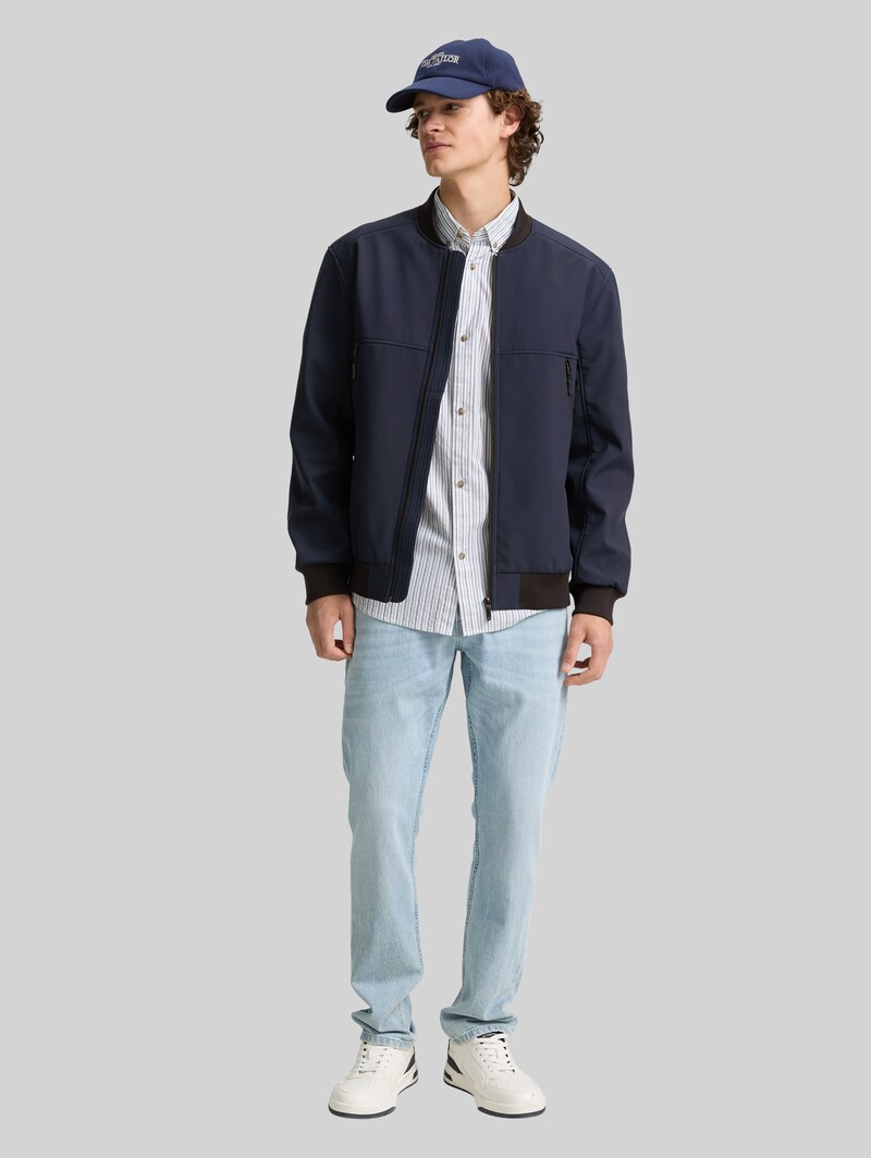 Tom Tailor Softshell Jacke im Bomber-Style - Sky Captain Blue