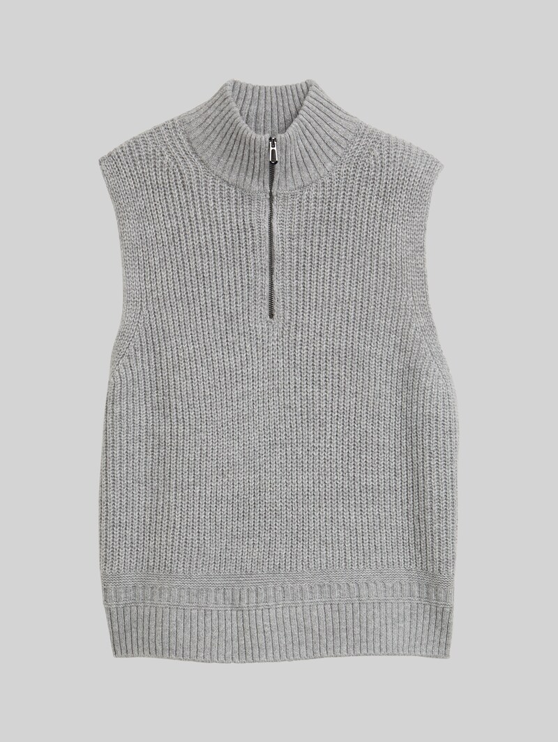 Tom Tailor Troyer Pullunder - Medium Silver Grey Melange
