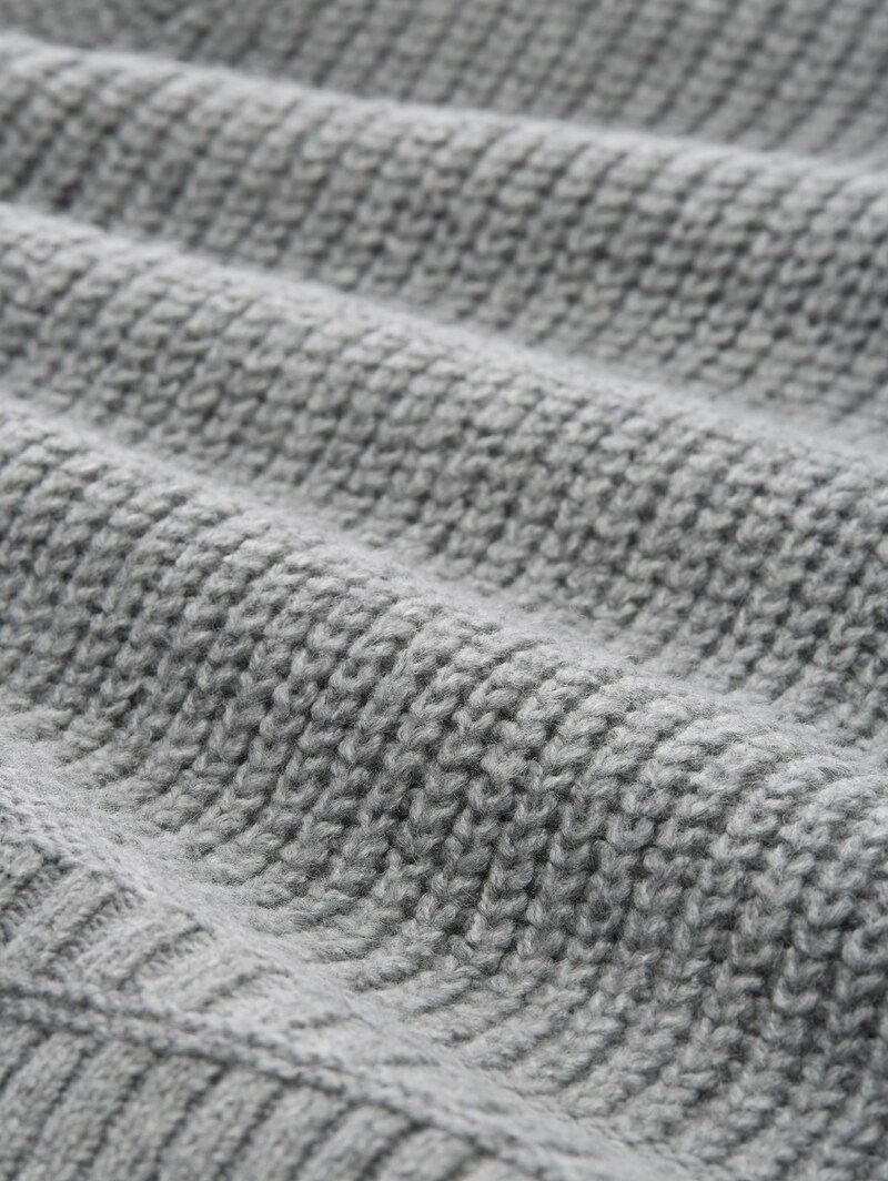 Tom Tailor Troyer Pullunder - Medium Silver Grey Melange