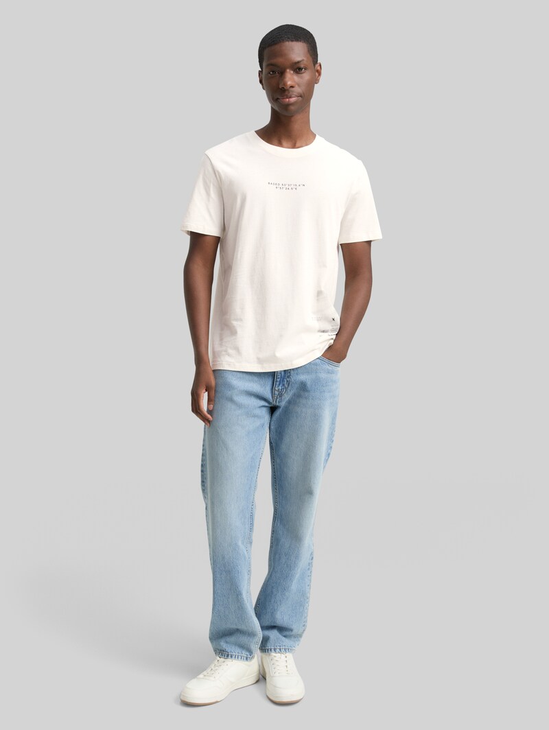 Tom Tailor T-Shirt mit Foto-Print - Wool White