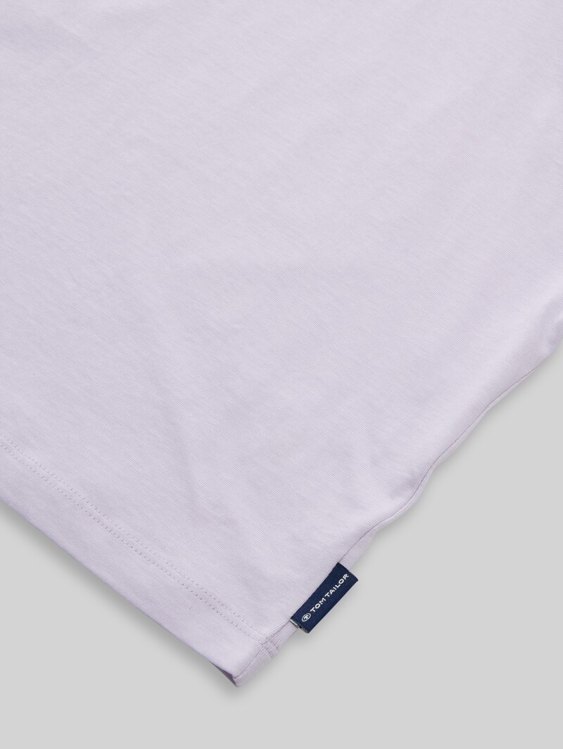 Tom Tailor Cropped T-Shirt mit Rückenprint - Cool Lilac