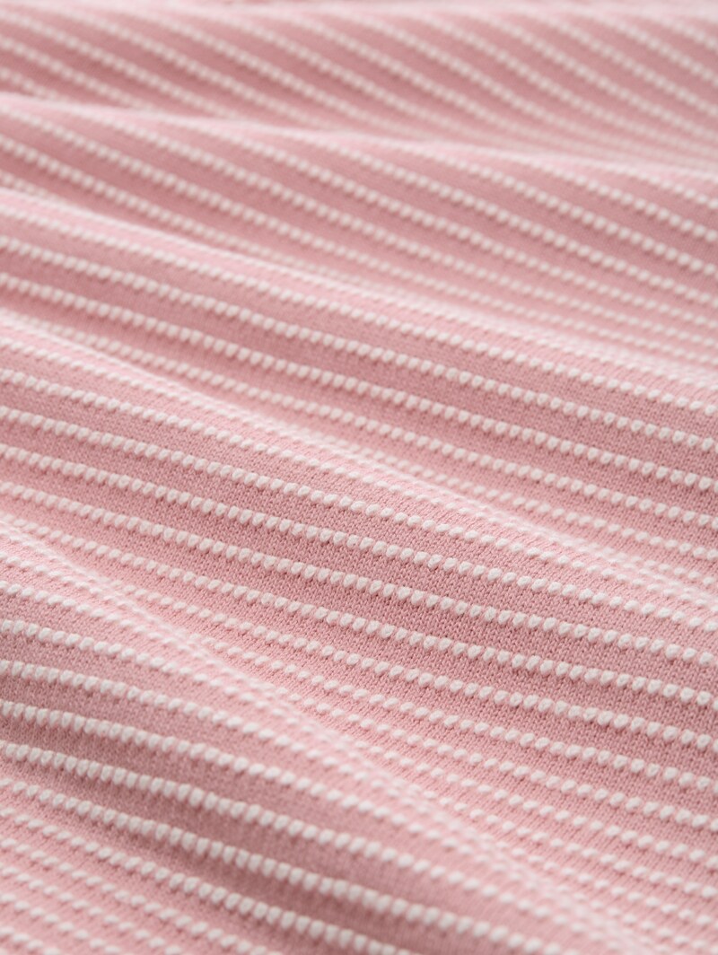 Tom Tailor Strickpullover mit Streifen - Rose Bubble Knit Stripe