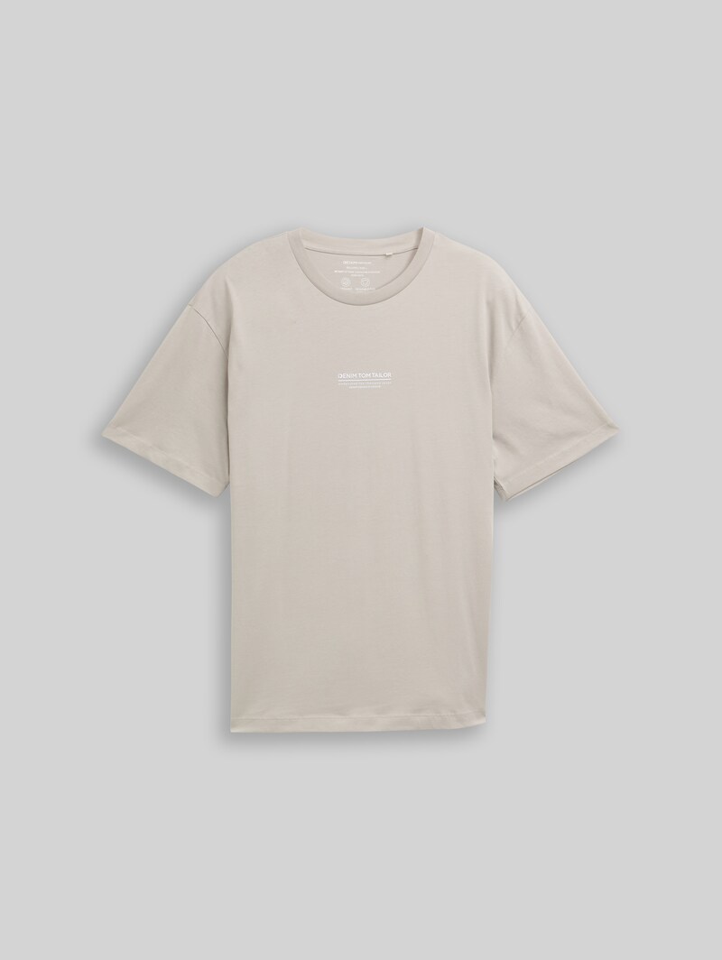 Tom Tailor Relaxed Fit T-Shirt aus Baumwolle - Light Dove Grey
