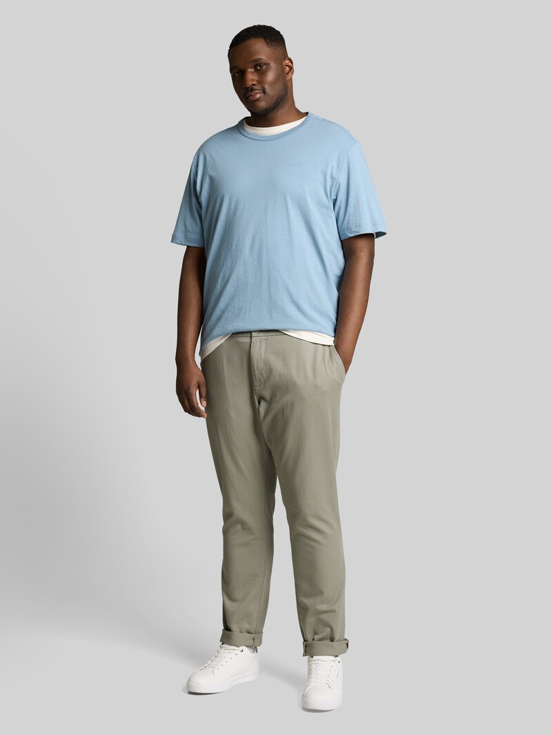 Tom Tailor Plus Size - Basic T-Shirt aus Baumwolle - Mountain Spring Blue