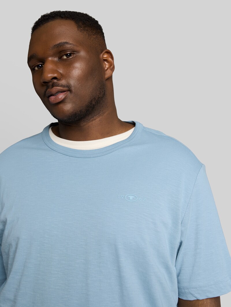 Tom Tailor Plus Size - Basic T-Shirt aus Baumwolle - Mountain Spring Blue