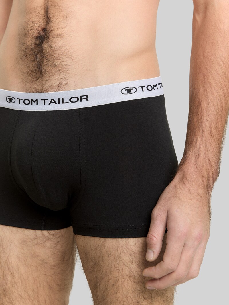 Tom Tailor Kurze Boxershorts im 3er-Pack - Red-dark-solid