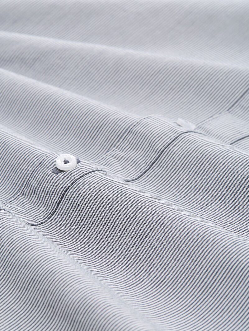 Tom Tailor Fitted Hemd aus Baumwolle - Blue Stripe