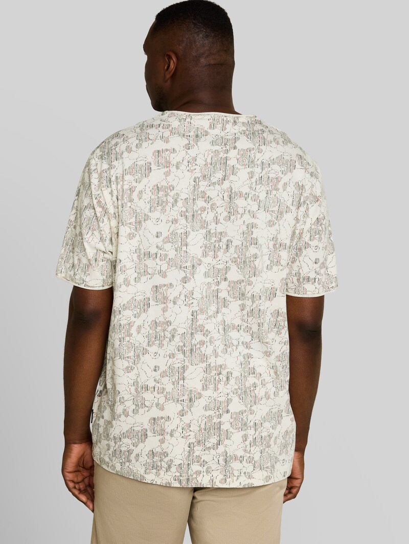 Tom Tailor Plus Size - T-Shirt mit Allover-Print - Off White Irregular Design
