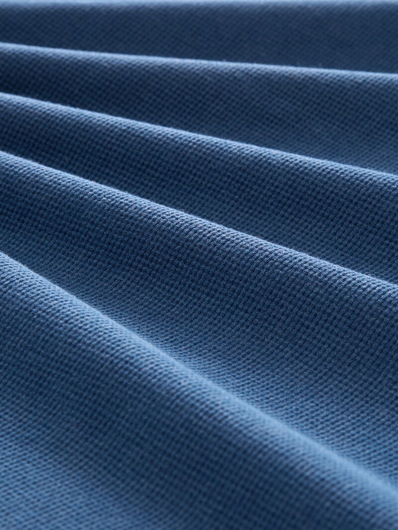 Tom Tailor T-Shirt mit Waffelstruktur - Dark Duck Blue