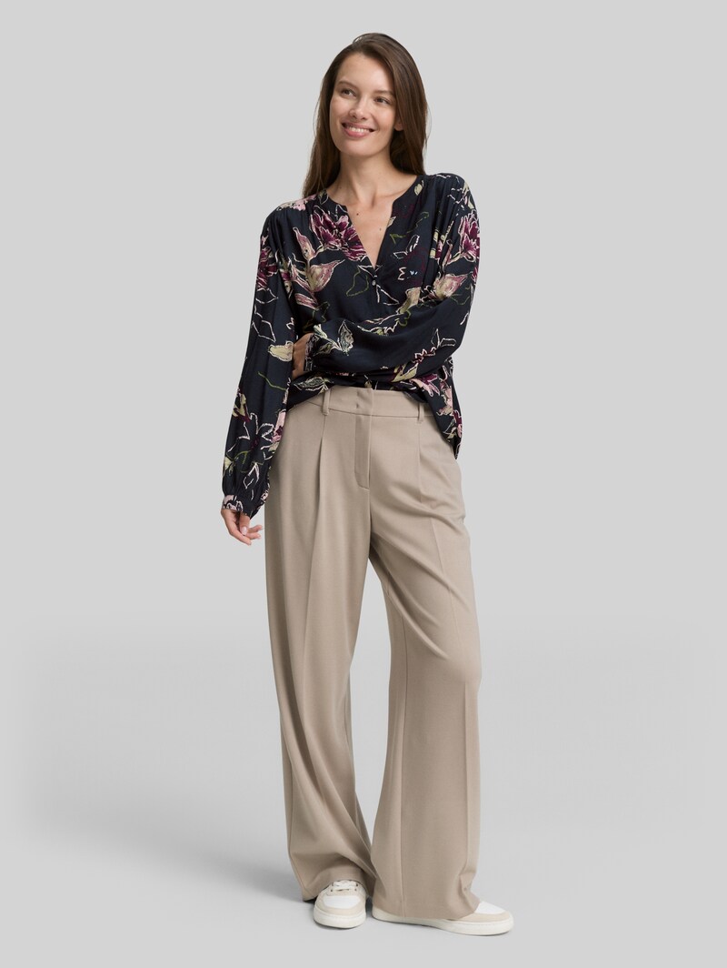 Tom Tailor Loose Fit Bluse mit Muster - Big Flower Design