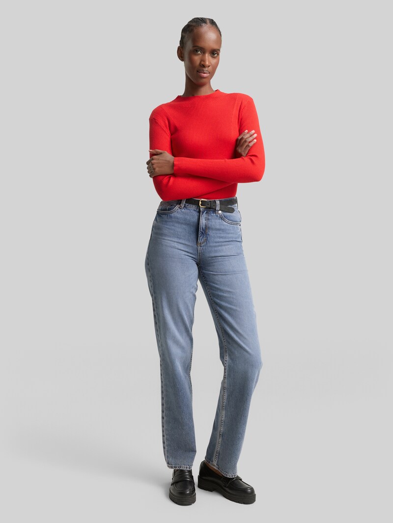 Tom Tailor Tight Fit Strickpullover - Brilliant Red