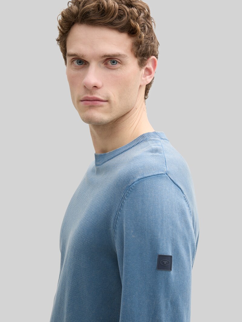Tom Tailor Strickpullover aus Baumwolle - Mystical Blue
