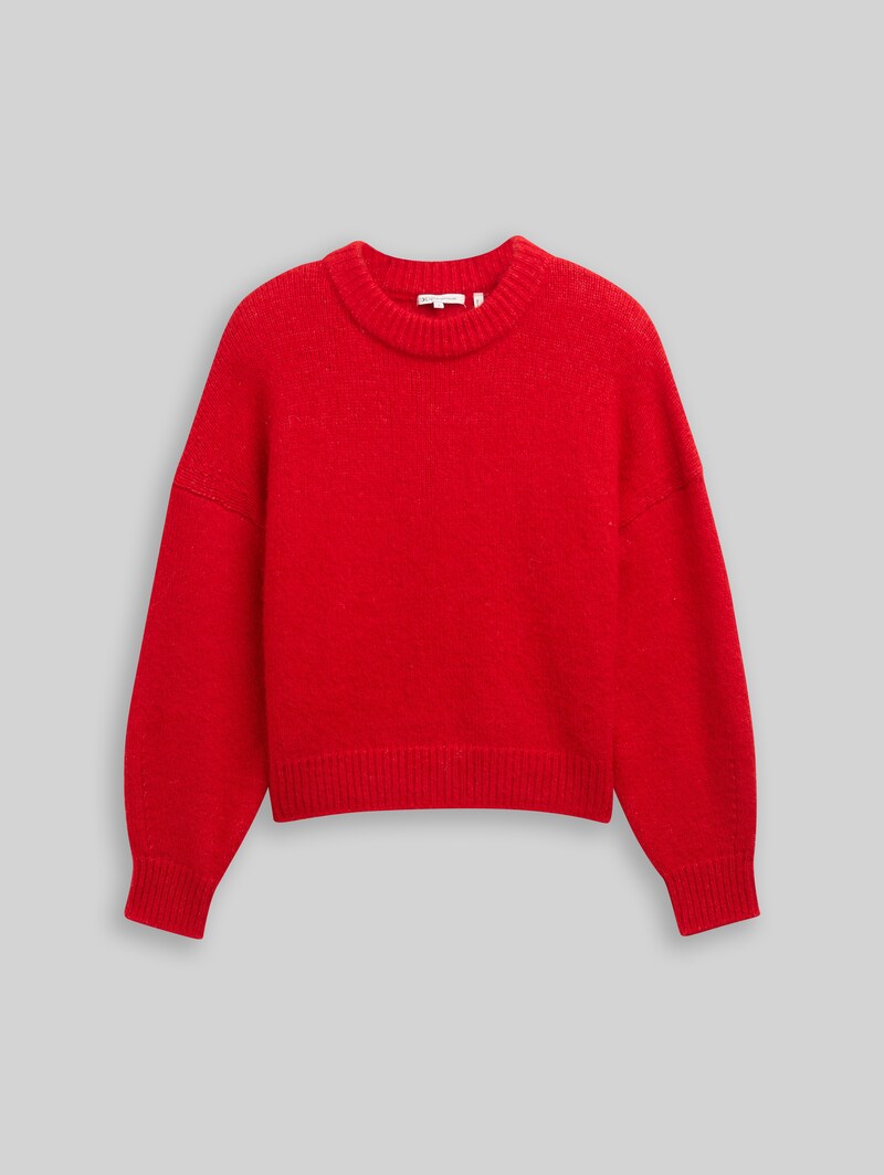 Tom Tailor Oversize Strickpullover - Brilliant Red