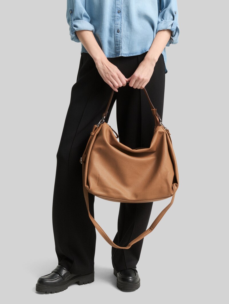 Tom Tailor TTCASSIA L Beuteltasche aus Lederimitat - Camel / Camel Nature