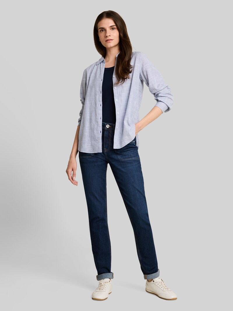 Tom Tailor TTMAYA TAPERED Jeans - Clean Dark Stone Blue Denim