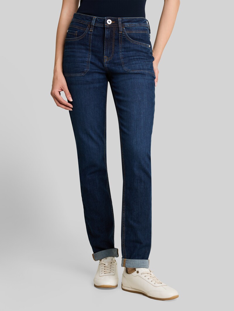 Tom Tailor TTMAYA TAPERED Jeans - Clean Dark Stone Blue Denim