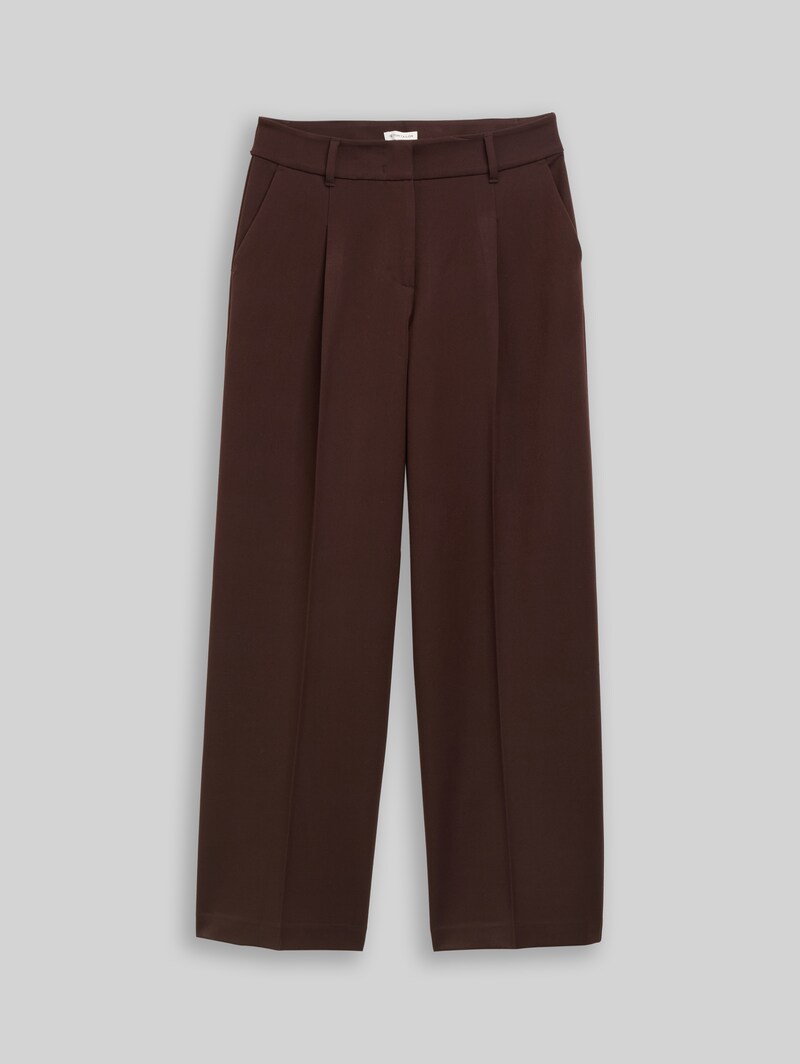 Tom Tailor Wide Leg Hose - Java Dark Brown