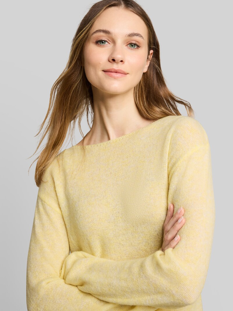 Tom Tailor Strickpullover mit Alpaka-Anteil - Soft Vanilla Yellow Melange