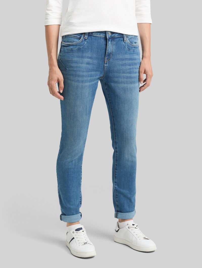 Tom Tailor TTTAPERED Jeans - Used Mid Stone Blue Denim