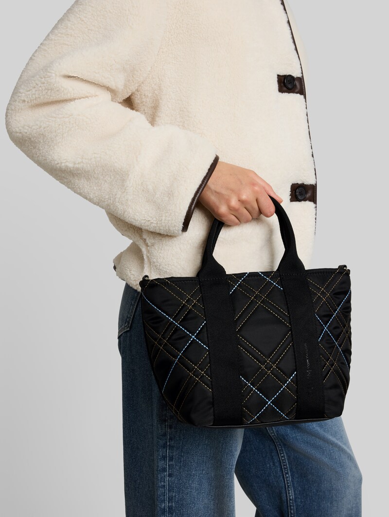 Tom Tailor TTAMINTA M Shopper mit Karomuster - Schwarz / Black