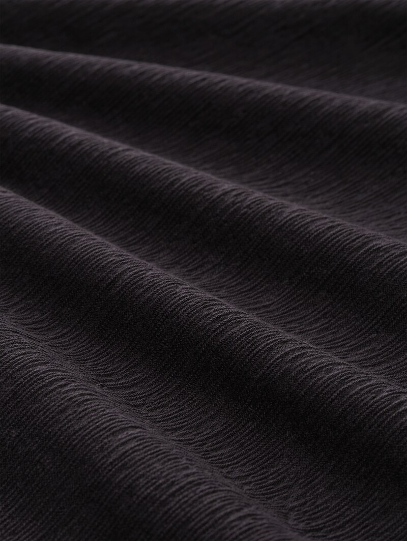 Tom Tailor Henley Langarmshirt - Night Watch Black