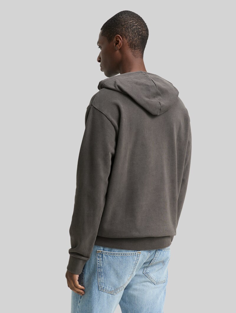 Tom Tailor Overdyed Hoodie Sweatshirt - Black