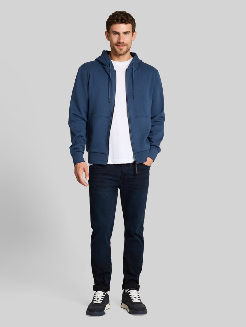 Tom Tailor Basic Hoodie Sweatjacke - Dark Duck Blue
