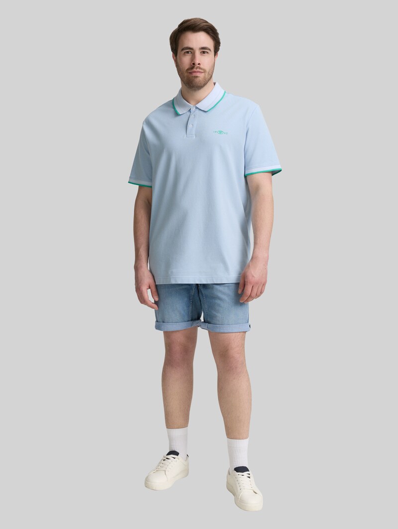 Tom Tailor Plus Size - TTPLUS REGULAR FIT Jeans Shorts - Used Light Stone Blue Denim