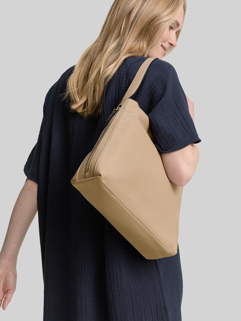 Tom Tailor TTYUMA M Beuteltasche mit Logo-Prägung - Taupe / Taupe