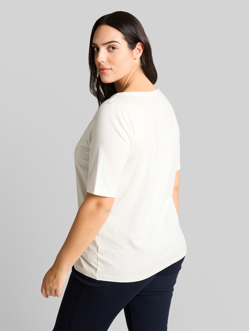 Tom Tailor Plus Size - T-Shirt mit Print - Whisper White