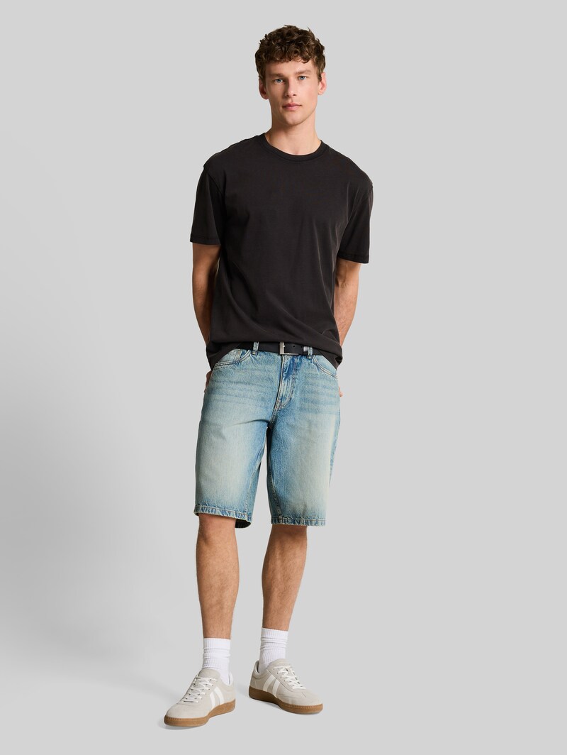 Tom Tailor Relaxed Fit T-Shirt aus Baumwolle - Black