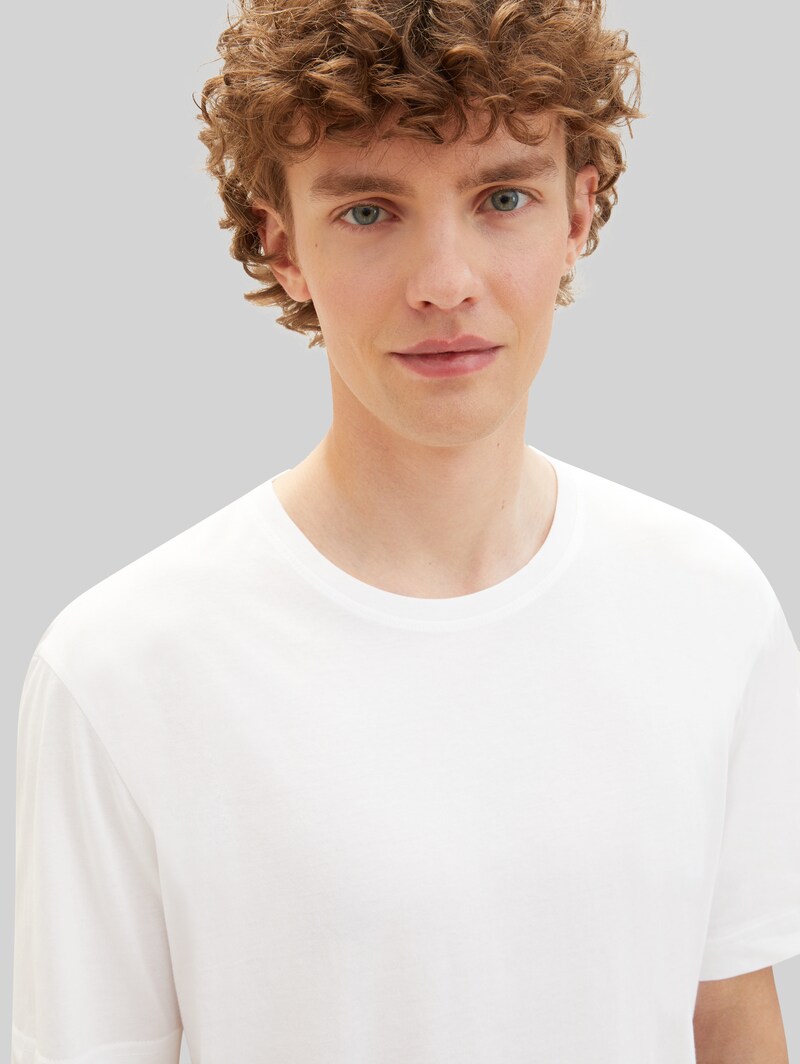 Tom Tailor T-Shirts aus Baumwolle im 4er-Pack - White