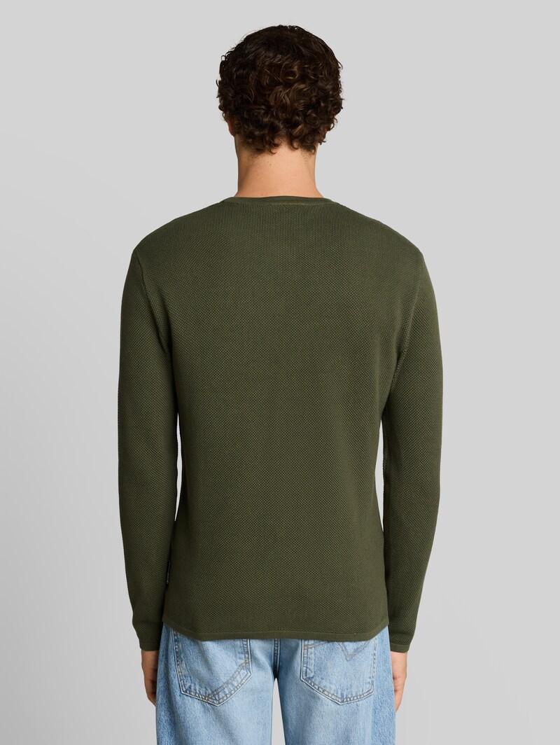 Tom Tailor Strickpullover aus Baumwolle - Urban Olive Green