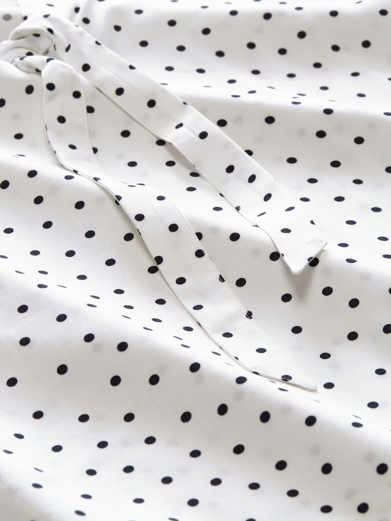 Tom Tailor Bluse mit Punktemuster - White Small Dot Design
