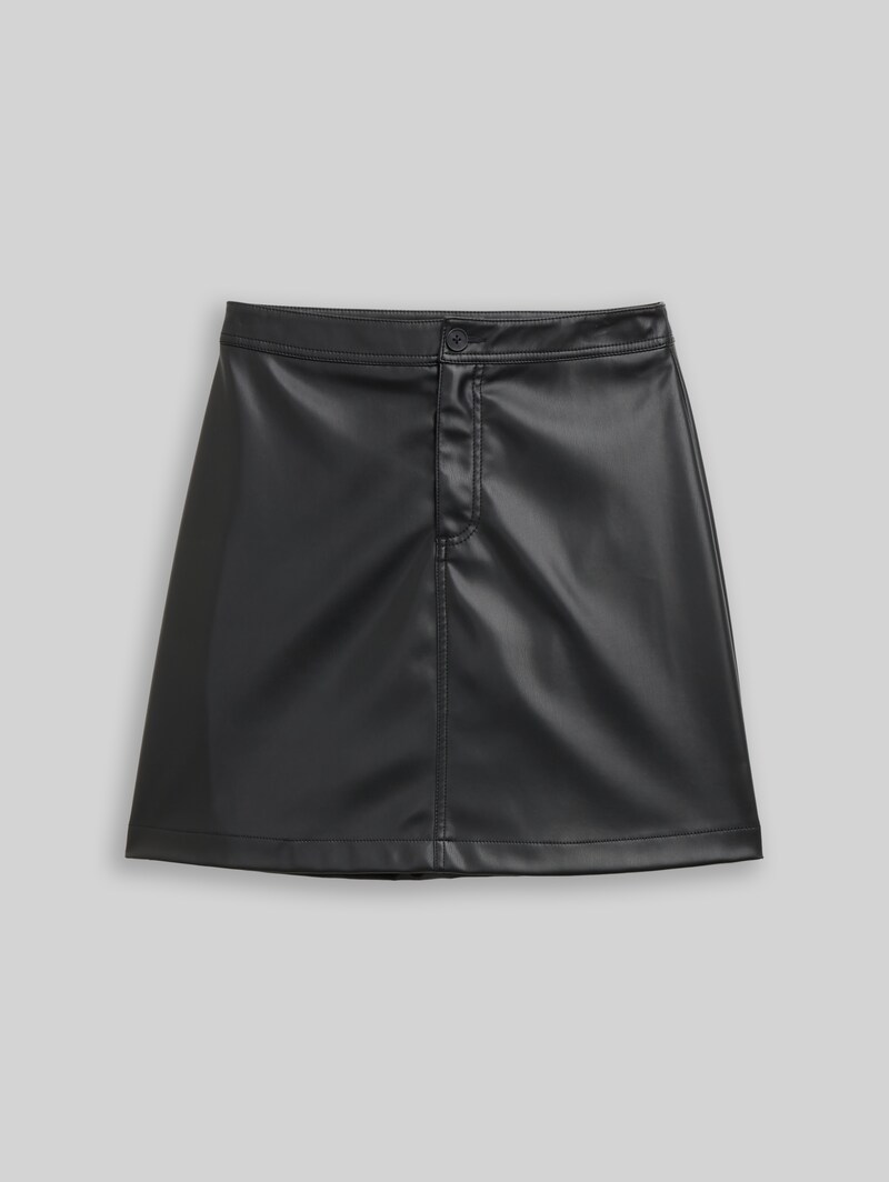 Tom Tailor Mini-Rock in Leder-Optik - Deep Black