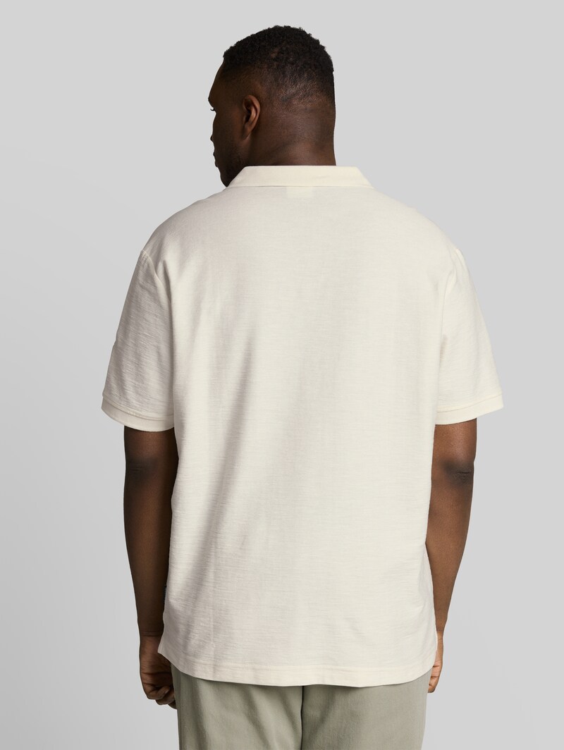 Tom Tailor Plus Size - Poloshirt mit Ottoman-Struktur - Gardenia White