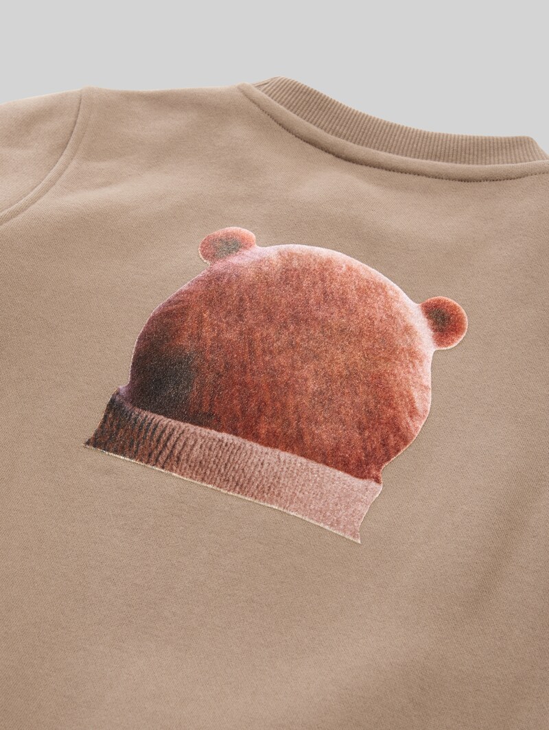 Tom Tailor Sweatshirt mit Print - Mellow Brown