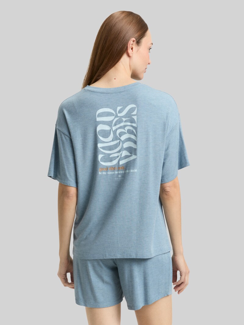 Tom Tailor Pyjama-Set - Blue-medium-melange