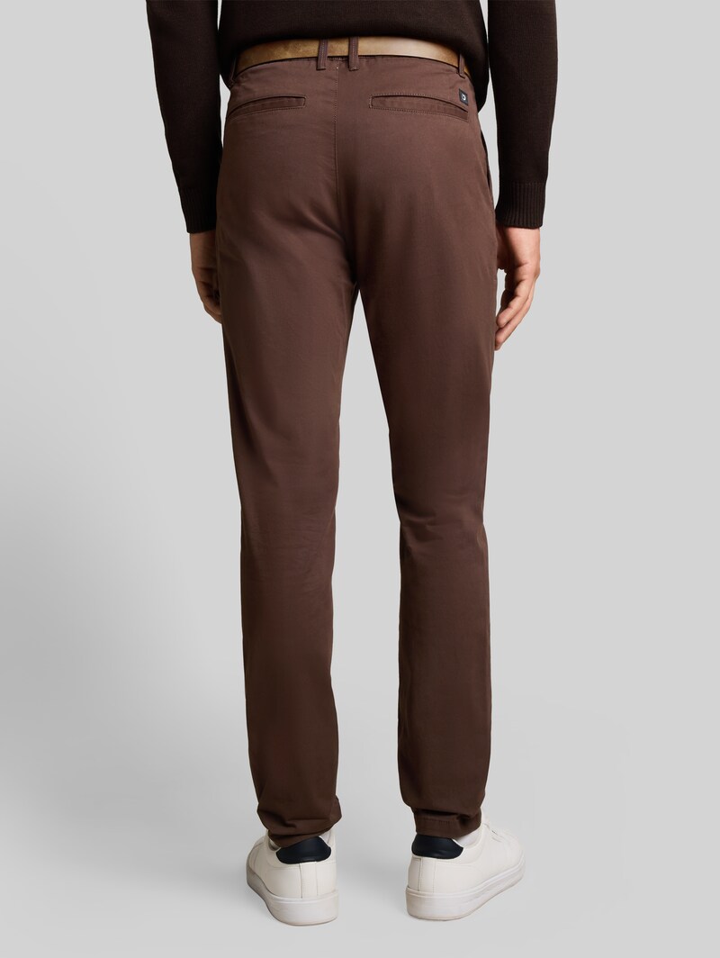 Tom Tailor Slim Chino Hose mit Gürtel - Cool Dark Brown Tom Tailor Slim Chino Hose mit Gürtel - Cool Dark Brown