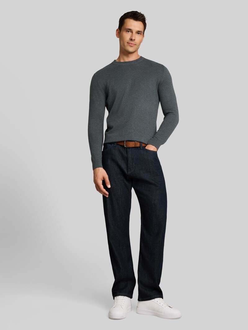Tom Tailor Strickpullover mit Kaschmir-Anteil - Darkest Olive Melange