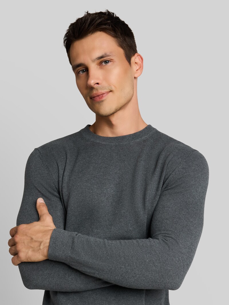 Tom Tailor Strickpullover mit Kaschmir-Anteil - Darkest Olive Melange