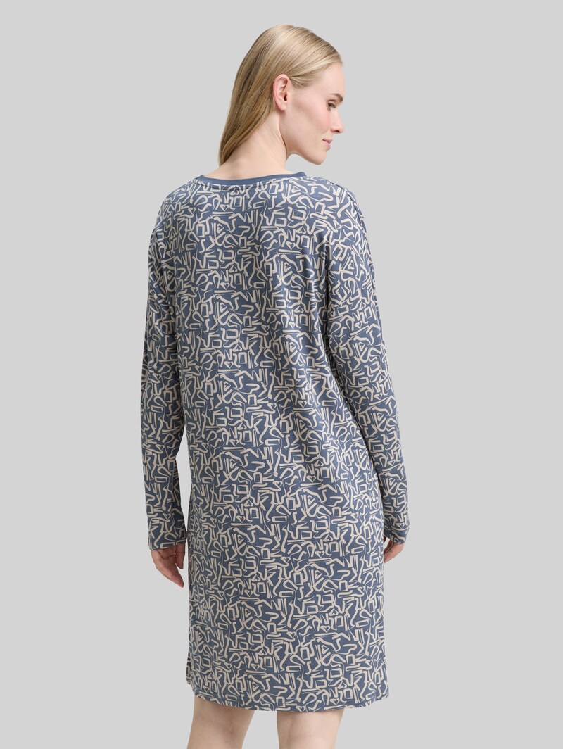 Tom Tailor Gemustertes Nachthemd - Blue-medium-allover