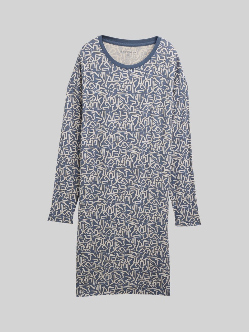 Tom Tailor Gemustertes Nachthemd - Blue-medium-allover