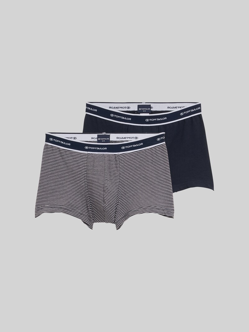 Tom Tailor Kurze Boxershorts im 2er-Pack - Blue-middle-stripes
