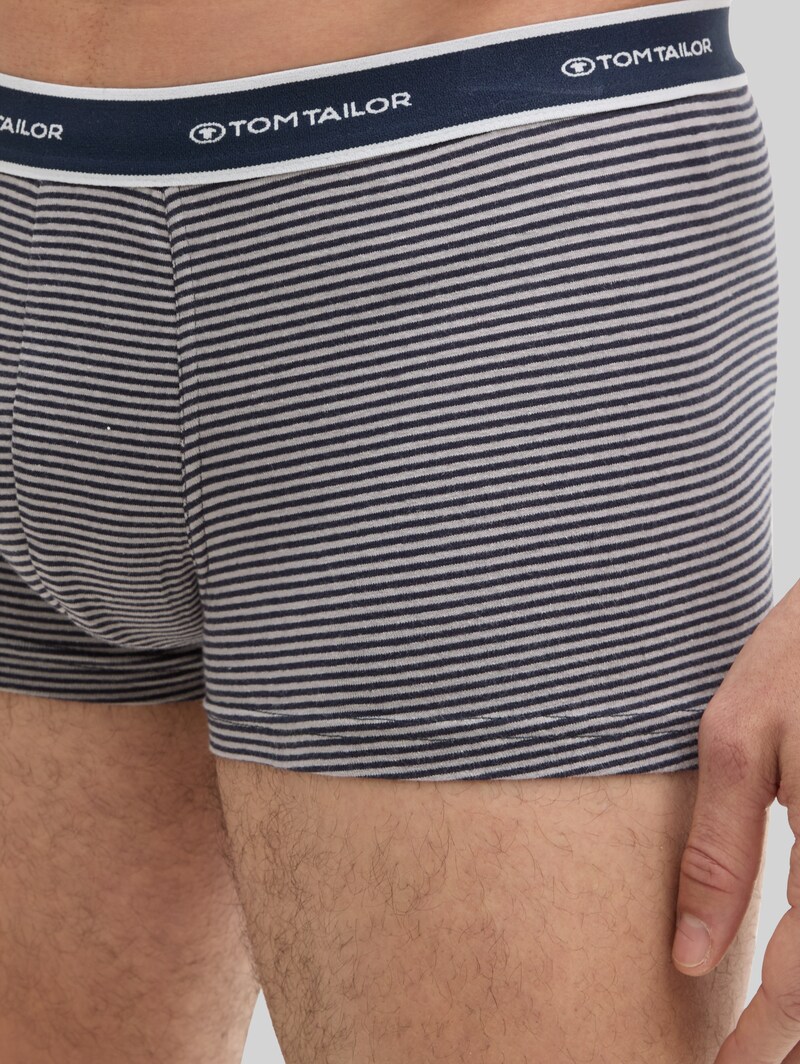 Tom Tailor Kurze Boxershorts im 2er-Pack - Blue-middle-stripes