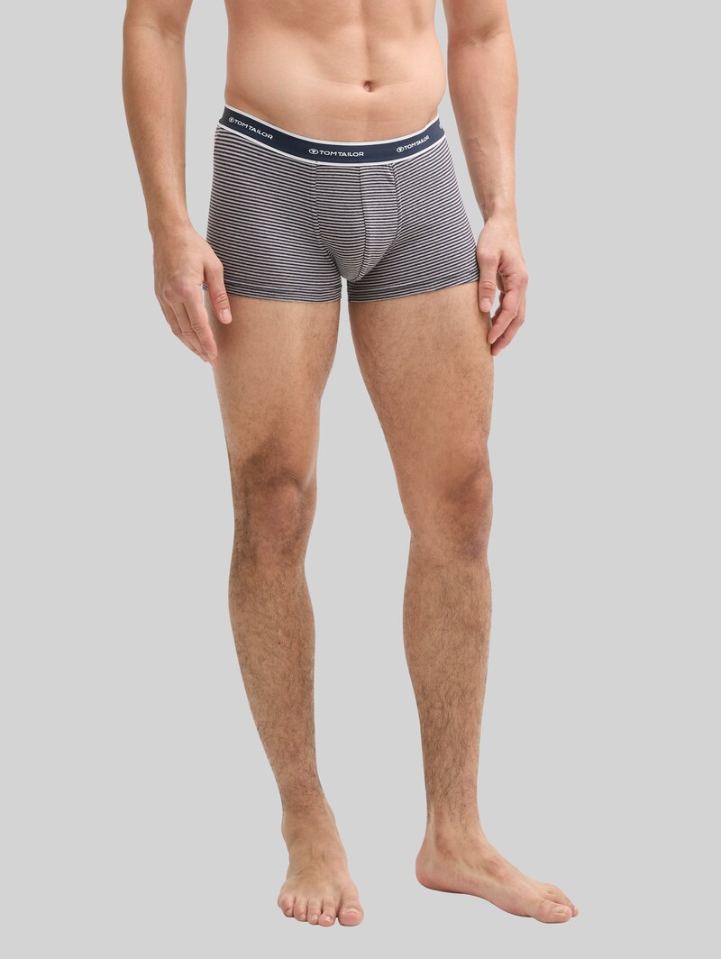Tom Tailor Kurze Boxershorts im 2er-Pack - Blue-middle-stripes